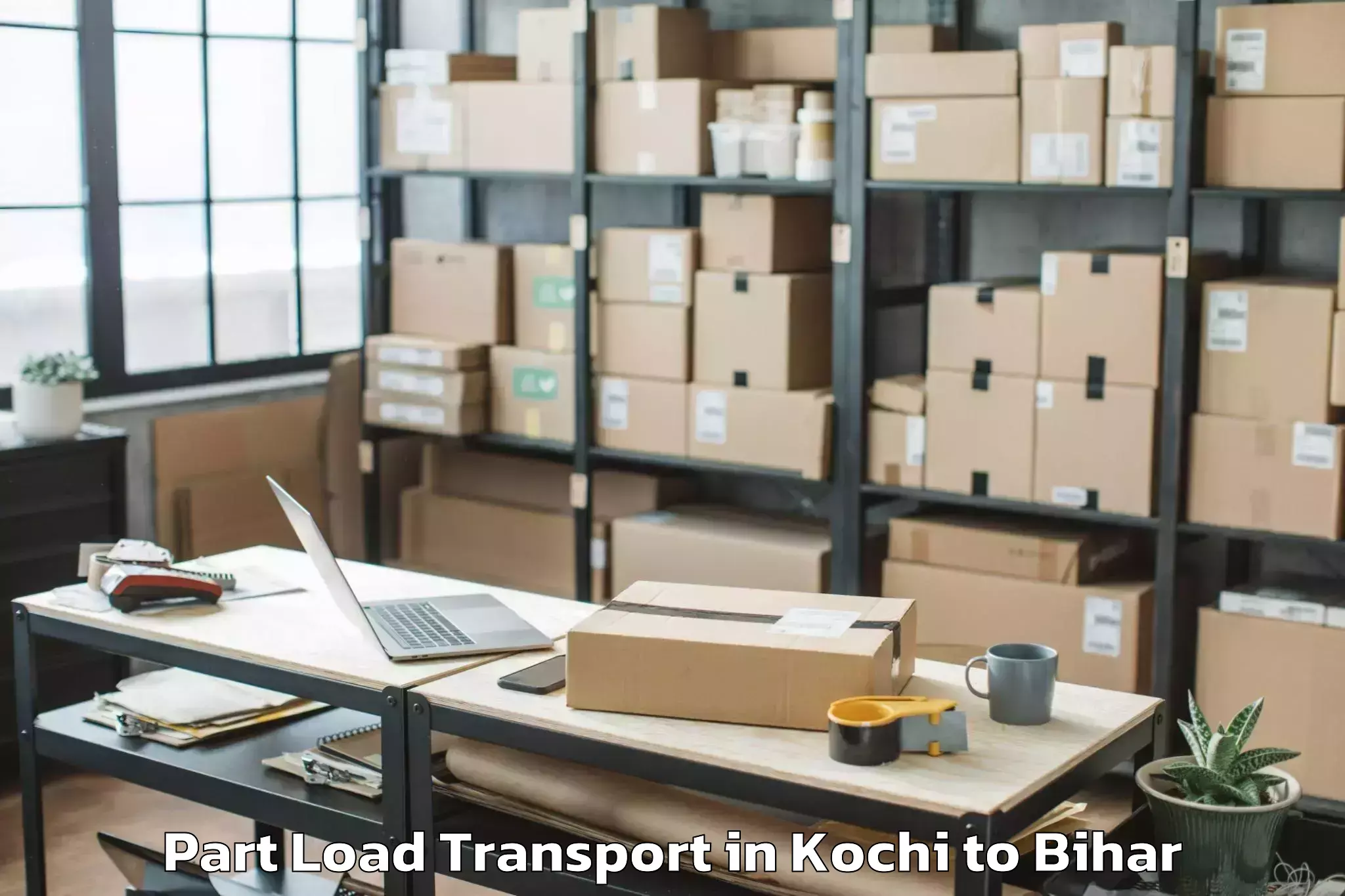 Top Kochi to Baruni Part Load Transport Available